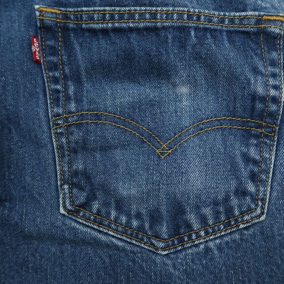 Levi's Jeans Mens Fits 39x29 (Size 40x30) Blue 505 Reg Straight Cotton Denim - Picture 3 of 15